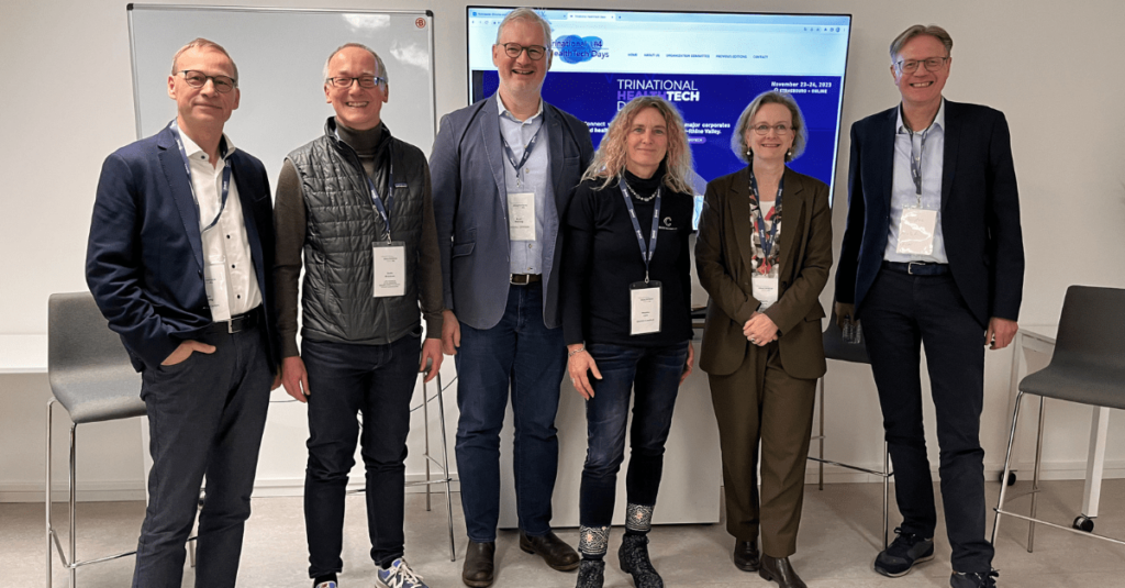 Sprecher:innen während eines Workshops bei den Trinational HealthTech Days 2023